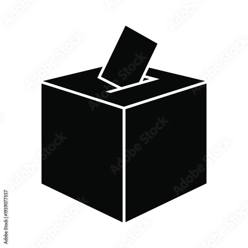 Secure ballot box with inserted paper for confidential voting