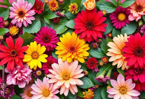 Vibrant floral backdrop, perfect for design projects, photo, petals