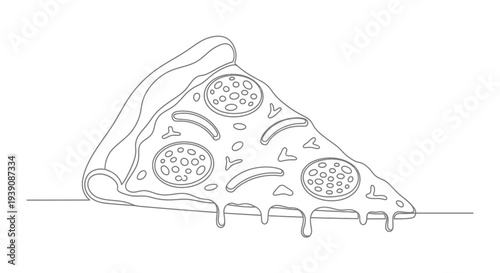 Illustration of a Slice of Pizza 1.
