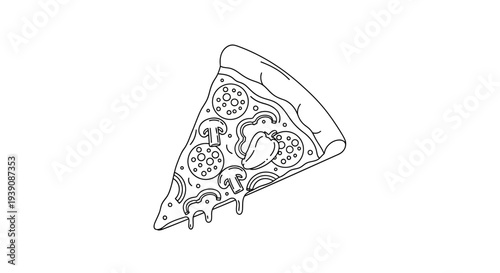 Illustration of a slice of pizza.