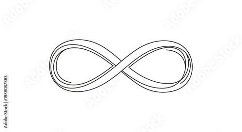 Infinity Symbol Simple Line Art Design.