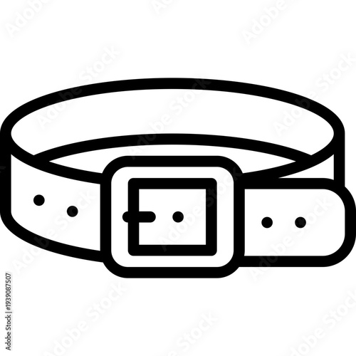 leather belt isolated on white background vector