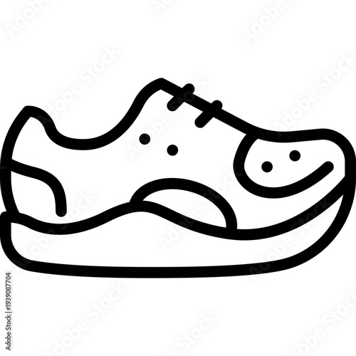 illustration of a running shoes outline icon vector