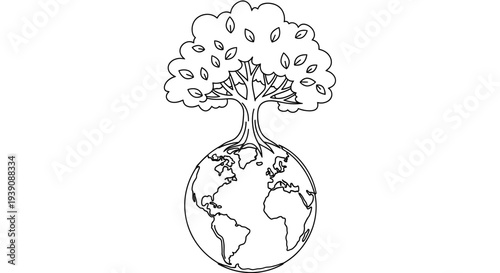 Tree Growing Out of the Earth.