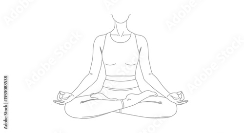 Woman Practicing Yoga Meditation Pose 1.