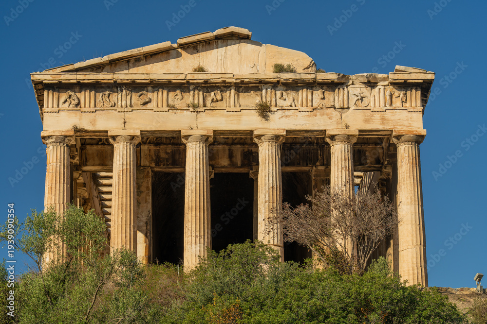 Fototapeta premium Temple of Hephaestus in the Ancient Agora of Athens, one of the best-preserved Greek temples - November 15, 2025.