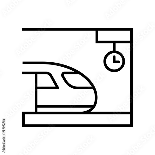 Train schedule icon vector. Departure time Illustration sign. Railway timetable symbol or logo.