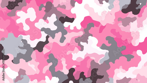 Military camouflage seamless pattern viewed from above in a tactical environment