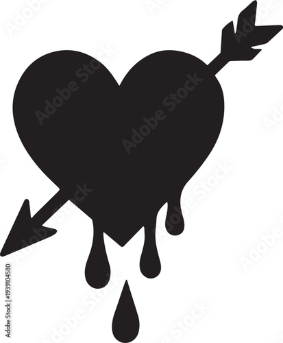 Bleeding Heart with Arrow Icon