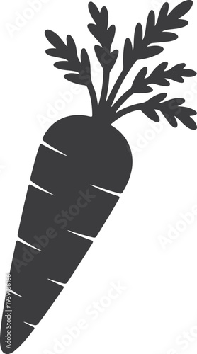 Carrot vegetable silhouette fresh organic root vegetable garden food icon