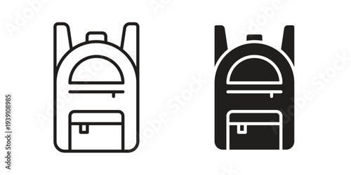 Backpack icon symbol set. Icon design vectors