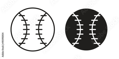 Baseball icon symbol set. Icon design vectors
