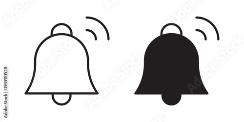 Bell icon symbol set. Icon design vectors