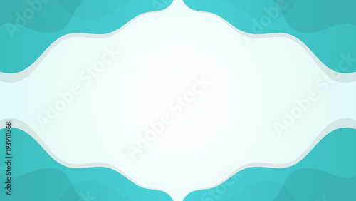 Abstract Teal Wave Background Banner Template for Business Presentation and Modern Design