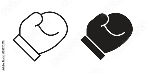 Boxing glove icon symbol set. Icon design vectors