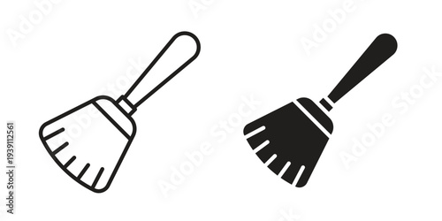 Broom icon symbol set. Icon design vectors