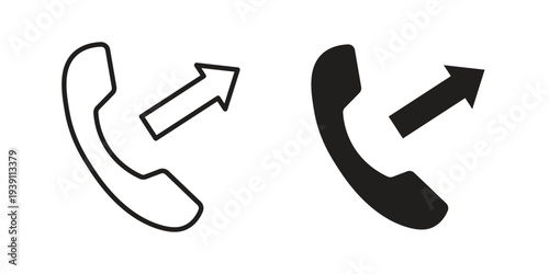 Call outgoing icon symbol set. Icon design vectors