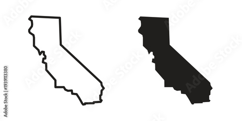 California icon symbol set. Icon design vectors