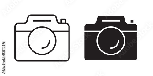 Camera icon symbol set. Icon design vectors