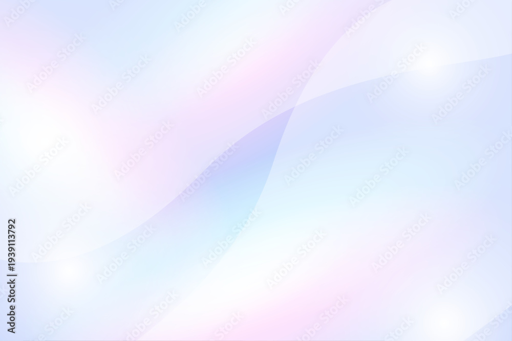 Obraz premium 淡い 青 プリズムカラー グラデーション 曲線 ウェーブ 抽象 背景