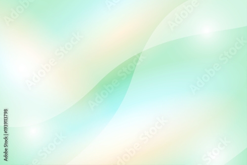 淡い　緑　プリズムカラー グラデーション 曲線 ウェーブ 抽象 背景