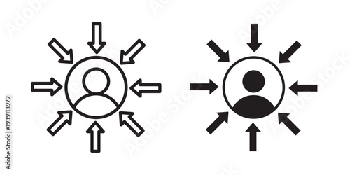Centric consumer icon symbol set. Icon design vectors