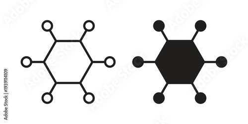 Chart connected icon symbol set. Icon design vectors