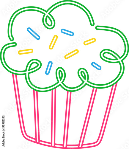 Neon Doodle Kids Drawing 