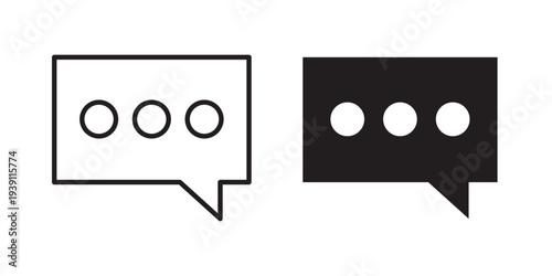 Comment icon symbol set. Icon design vectors