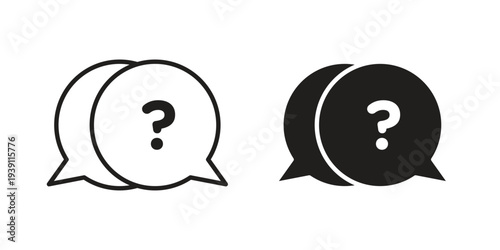 Comment question icon symbol set. Icon design vectors