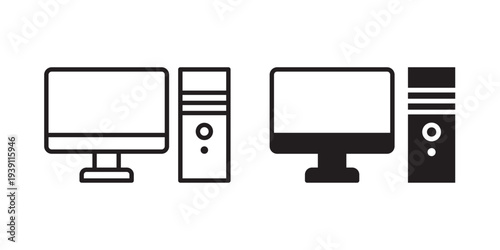 Computer icon symbol set. Icon design vectors