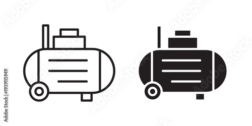 Compressor icon symbol set. Icon design vectors