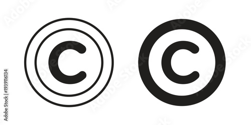 Copyright icon symbol set. Icon design vectors
