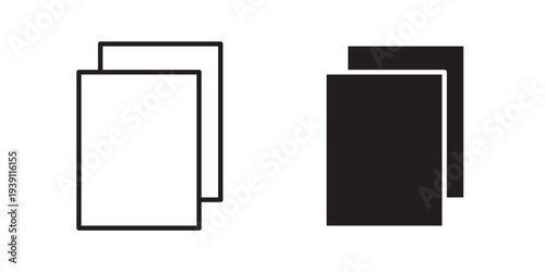Copy icon symbol set. Icon design vectors
