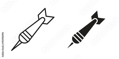 Dart icon symbol set. Icon design vectors