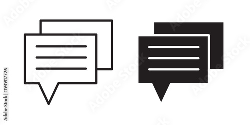 Discussion chat icon symbol set. Icon design vectors