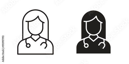 Doctor icon symbol set. Icon design vectors