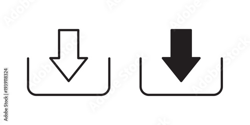 Download icon symbol set. Icon design vectors