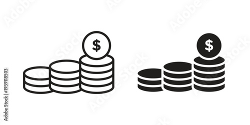 Earning icon symbol set. Icon design vectors