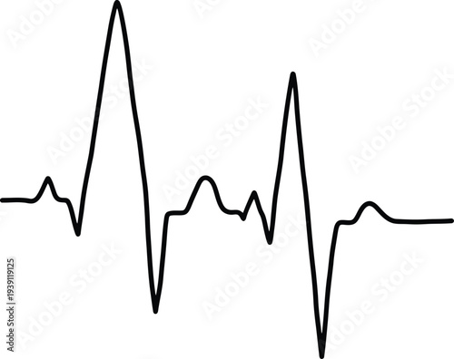 Ecg heartbeat pattern illustration
