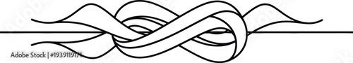 An illustration of a rope or cord tied in a knot
