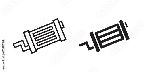 Exhaust pipe icon symbol set. Icon design vectors