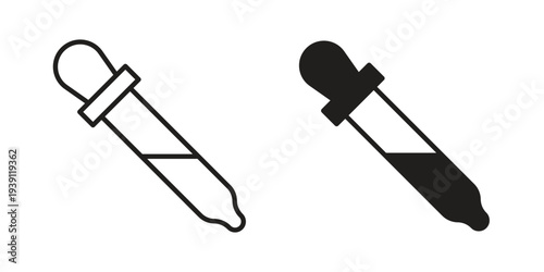 Eye dropper icon symbol set. Icon design vectors