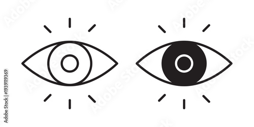 Eye icon symbol set. Icon design vectors