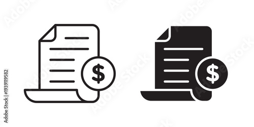 File invoice icon symbol set. Icon design vectors