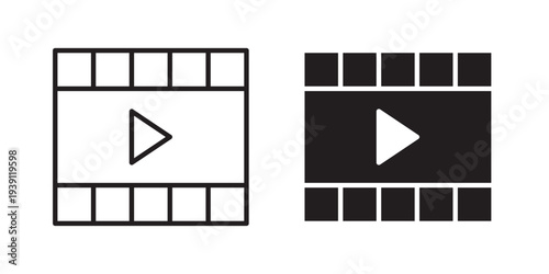 Film icon symbol set. Icon design vectors