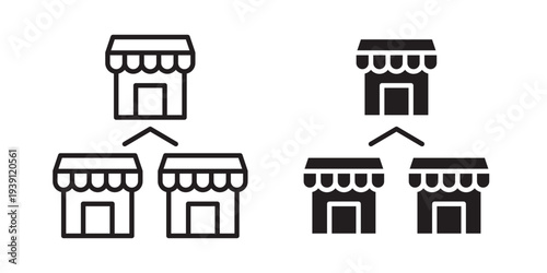 Franchise icon symbol set. Icon design vectors