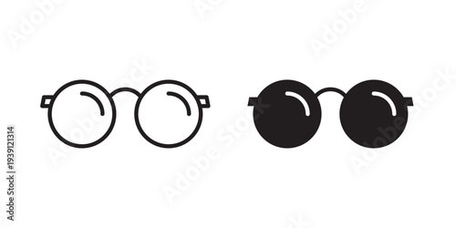 Glasses icon symbol set. Icon design vectors