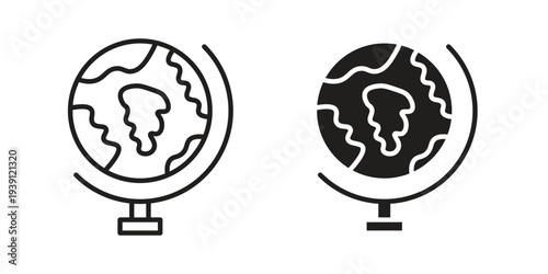 Globe icon symbol set. Icon design vectors