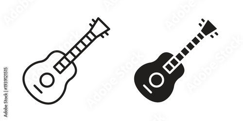 Guitar icon symbol set. Icon design vectors